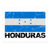 Honduras Vintage Flag Post Card