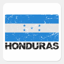 Honduras Vintage Flag Square Sticker