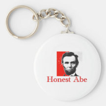 "Honest Abe" Abe Lincoln Art T-Shirt & Gifts Keychains