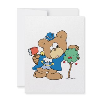 Honest abe presidents day teddy bear design invitation