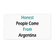 Honest People Come From Argentina Custom Shipping Labels