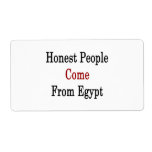 Honest People come From Egypt Personalized Shipping Label
