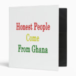 Honest People Come From Ghana 3 Ring Binder