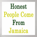 Honest People Come From Jamaica Print