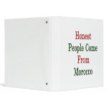 Honest People Come From Morocco Vinyl Binder