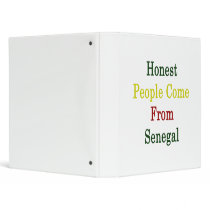 Honest People Come From Senegal Vinyl Binders