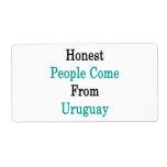 Honest People Come From Uruguay Shipping Labels
