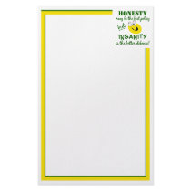 Honesty / Insanity stationary, customizable Customized Stationery