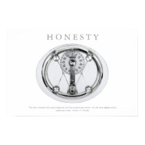 HONESTY Motivational Scale Poster AC Clarke Quote posters