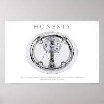 HONESTY Motivational Scale Poster AC Clarke Quote