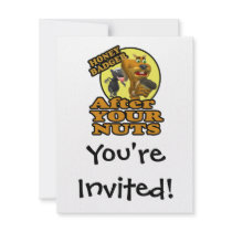 honey badger after your nuts custom invitation