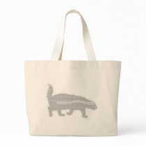 honey badger ascii canvas bag