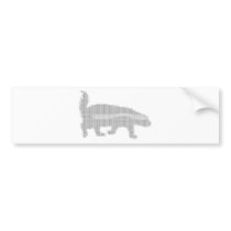 honey badger ascii bumper sticker