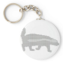 honey badger ascii key chain