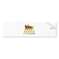 honey badger at my homework bumper sticker