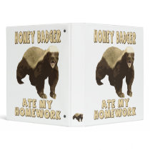 Honey Badger Ate My Homework! 3 Ring Binder