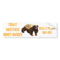 Honey Badger Bumper Sticker