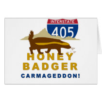 honey badger carmageddon greeting card