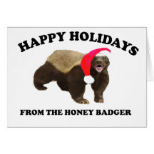 Honey Badger Christmas Card