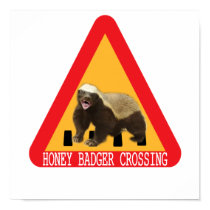 Honey Badger Crossing Sign Poster