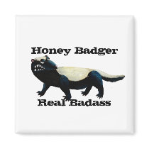Honey Badger -custom text- Fridge Magnets