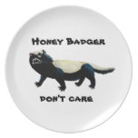 Honey Badger -custom text- Party Plate