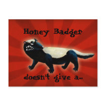 Honey Badger -custom text- Post Cards