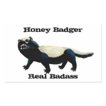 Honey Badger -custom text- Rectangle Sticker