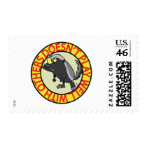 HONEY BADGER doesnt play well with others Postage Stamps