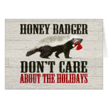 Honey Badger Don't Care about the Holidays Cards