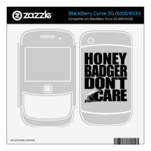 Honey Badger Don't Care BlackBerry Curve Skins
