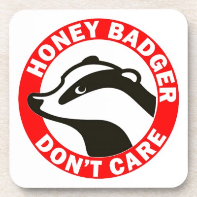Honey Badger Don&#39;t Care Drink Coaster