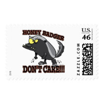 HONEY BADGER DONT CARE FUNNY CARTOON POSTAGE