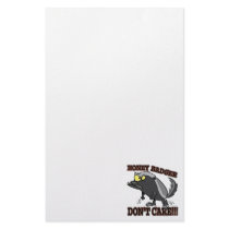 HONEY BADGER DONT CARE FUNNY CARTOON STATIONERY DESIGN