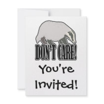 honey badger dont care invitation