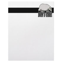 honey badger dont care personalized letterhead