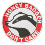 Honey Badger Don't Care Plate