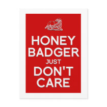 Honey Badger Don't Care Postcard