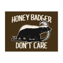 honey badger don't care postcard