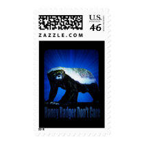 Honey Badger Don't Care - Star Rays Blue Stamp
