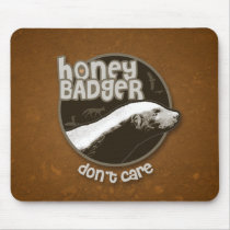 Honey Badger Don't Give a Sh*t (light) Mouse Pads