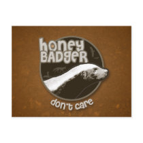Honey Badger Don't Give a Sh*t (light) Postcards