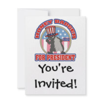 honey badger for president 2012 custom invite