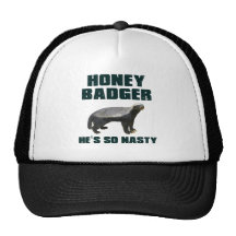 Honey Badger He's So Nasty Trucker Hats
