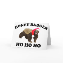 Honey Badger HO HO HO Greeting Cards