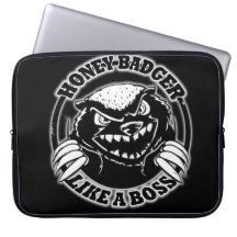 Honey Badger Like A Boss Computer Sleeves
