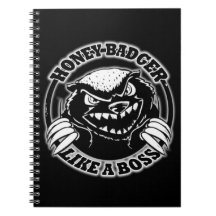 Honey Badger Like A Boss Notebooks