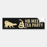 Honey Badger Meets Tea Party Bumper Sticker