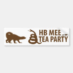 Honey Badger Meets Tea Party Bumper Stickers