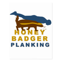 honey badger planking postcards